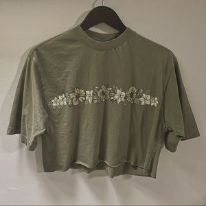 Vintage Hawaiian Crop Top 𖦹